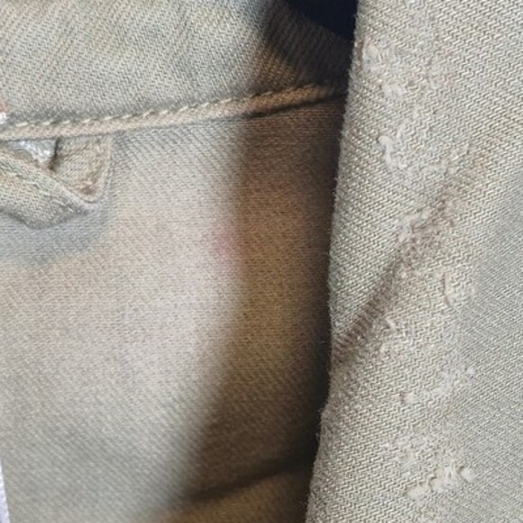 Free People Olive Green Utility Jacket Women’s Medium Distressed Raw Hem NWT - Picture 5 of 11